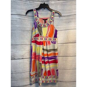 BCBGMAXAZRIA Sleeveless Multicolor Paint Brush Dress Size S